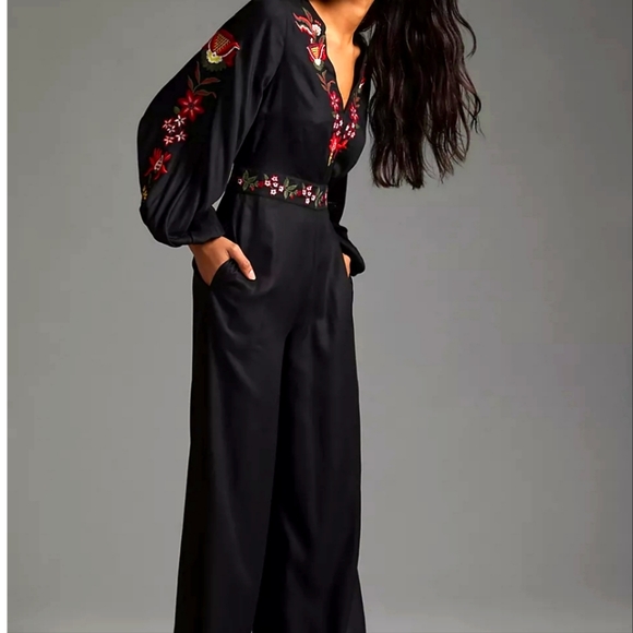 Farm Rio Embroidered Jumpsuit Size XL - Picture 4 of 6